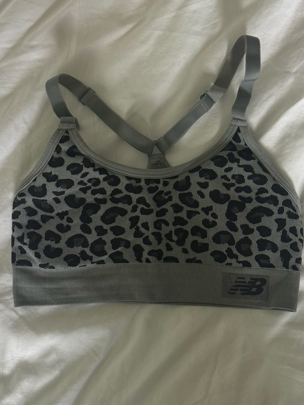 New Balance leopard print sports bra